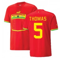 Pánský Fotbalový dres Ghana Thomas Partey #5 MS 2022 Venkovní Krátký Rukáv